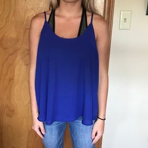 Apt 9 blue chiffon tank top size XS